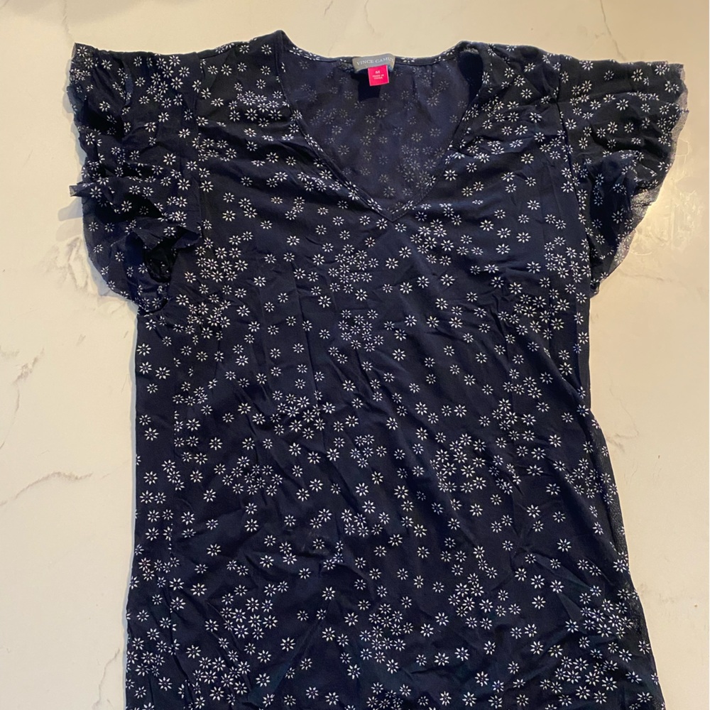Vince Camuto ruffle sleeve top